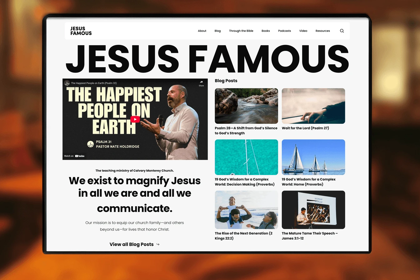 Jesus Famous: Live site